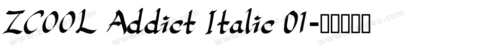 ZCOOL Addict Italic 01字体转换